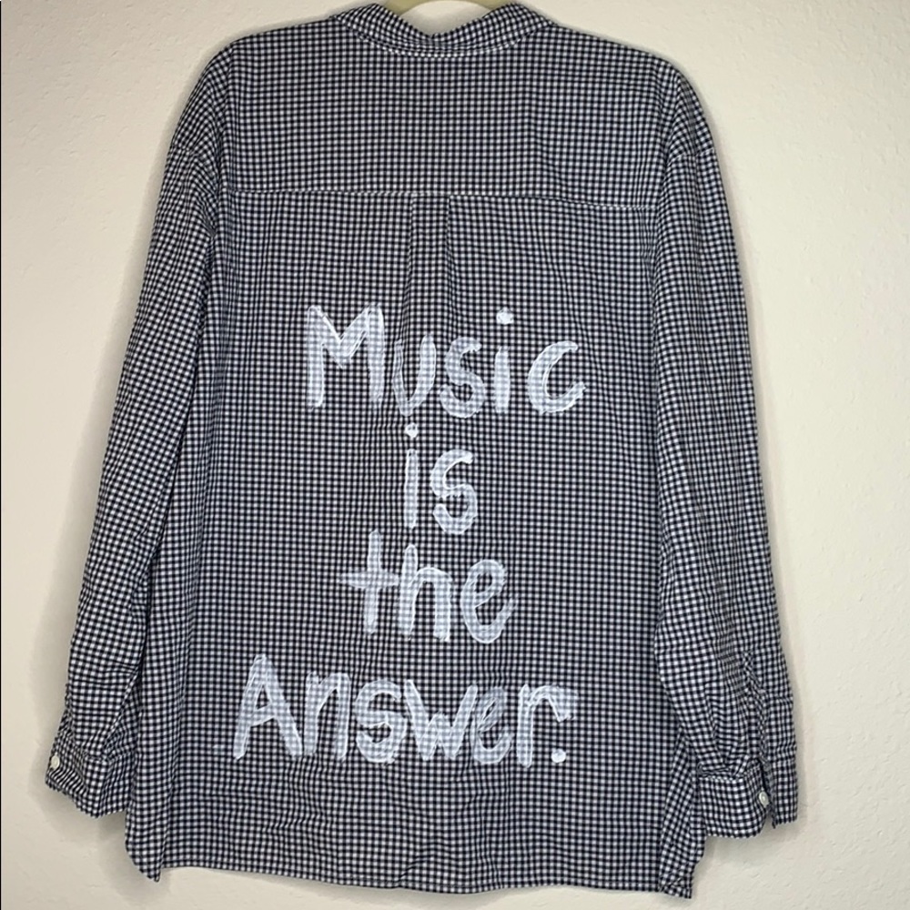 Custom painted button down shirt